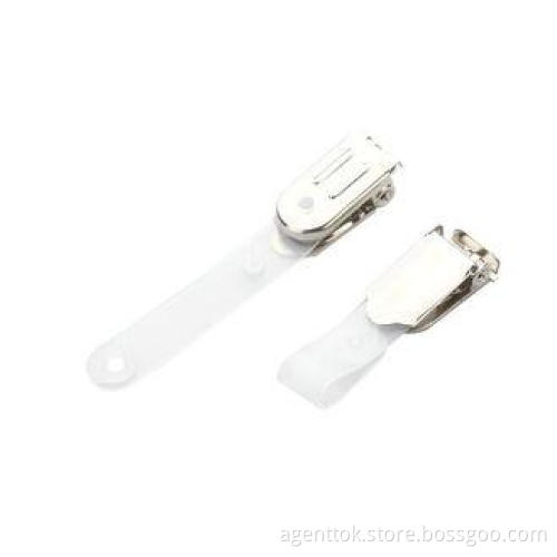 50mm PE strap flip top metal name card clip, ID Badge Holde